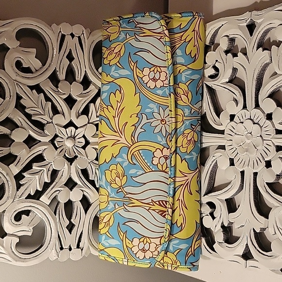 Amy Butler Handbags - Amy Butler for Kalencom Brenda Turquoise Floral Clutch
